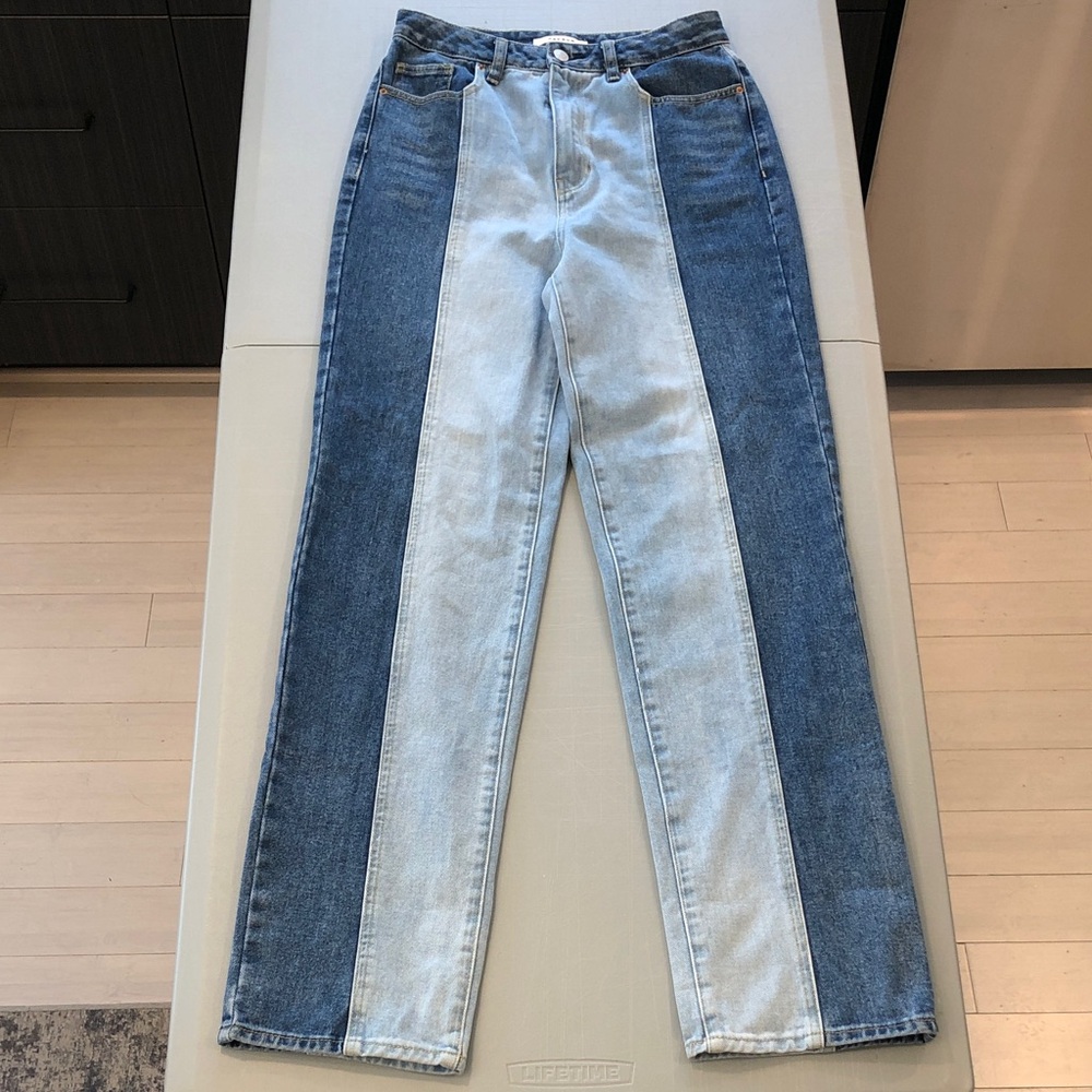 PacSun High Rise Two Tone Straight Leg Jeans ~ size 27 (size 4) - Picture 3 of 14